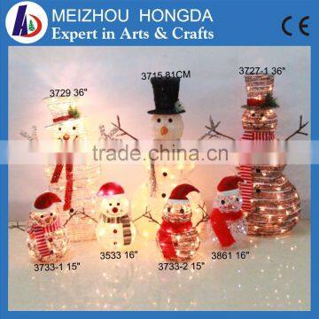Christmas Tree Ornament Led 3D Christmas Snowman Outdoor Lights