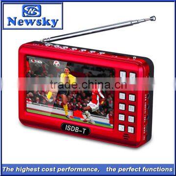 2014 Hot Selling Digital Isdb-t Portable tv