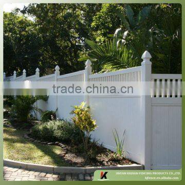 6ftx8ft(1.83mx2.44m) picket top white color Semi-privacy PVC/Vinyl plastic fence