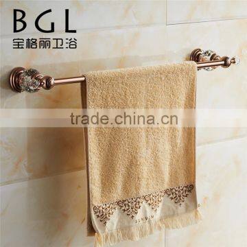 2015news brass crystal gold single towel rail barbathroom accessories towel bar