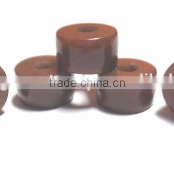 Natural Brown Aventurine Fancy Smooth Handmade Big Hole Tyre Beads