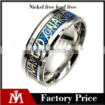 Hot Selling Stainless Steel Silver Latest Wedding Ring Designs Shiny Unisex Jewelry