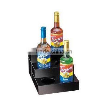 Black Acrylic 3-Tier 6 Bottle Organizer/ Lucite Wine Bottle Organizer