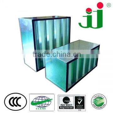 Plastic frame Duplex Pleated paper V Bank Air Filter