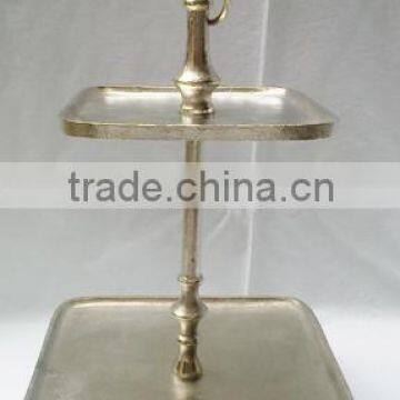 FANCY METAL SQUARE CAKE STAND FOR WEDDING DECORATION / ALUMINIUM FRUIT STAND