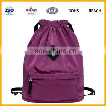 wholesale cheap cute backpack/face travel&sport drawstring backpack