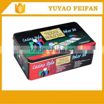 poker chip manufacturer for gaming with tin box ,200pcs poker chip set tin box