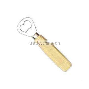 bottle opener with wooden handle