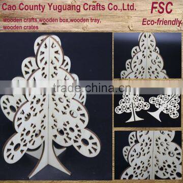 wooden arts crafts,3D wooden christmaas tree,hangers wooden