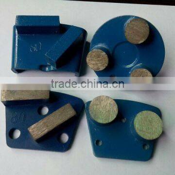 Trapezoid screw metal diamond grinding plate