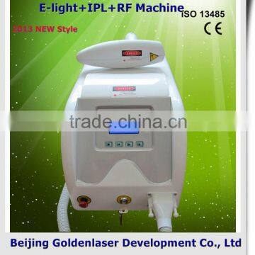 2013 New Design Multi-Functional Beauty Pigment Removal Equipment E-light+IPL+RF Machine Ipl Photodepilation Breast Lifting Up