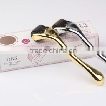 Gold/silver Microneedling Derma Roller 540 Skin needling with full sizes 0.2- 3.0mm