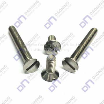 Slotted countersunk head screws