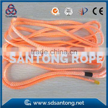 orange synthetic winch rope