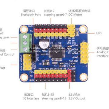 16-way Steering Gear Control Panel DC Stepper Motor Serial Port Bluetooth Wireless IIC Host Computer Module Wireless photo-3