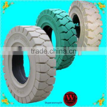 Top quality Non marking tires forklif tires solid rubber tires Yantai WonRay solid tires factory