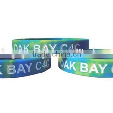 Wholesale custom logo print printed silicone wristband