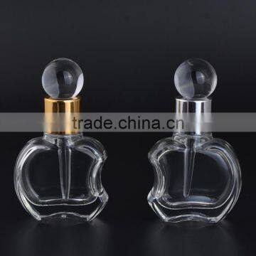 Hot selling wedding gifts 10ml apple shaped refillable perfume glass bottles for essential oil packaging