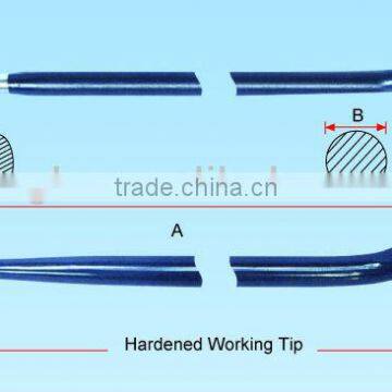 Round shank,chisel point & pencil point Crow bar