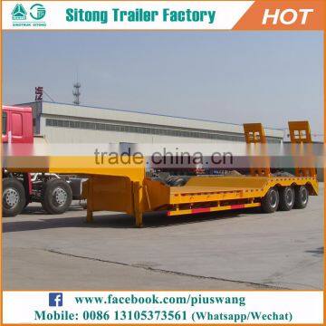 100 Tons 120 Tons Low Bed Trailer Capacity Extendable Heavy Duty Lowbed Semi Trailer