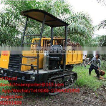 full rubber track caterpillar dumper loading palm