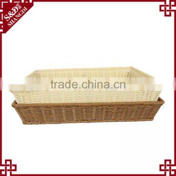 Plastic Rattan Woven Vegetable Storage Equipment for Food Display photo-4