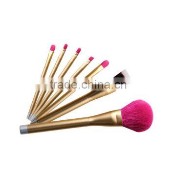 2016 Custom Logo 8pcs Oval Golden Synthetic Makeup Brush photo-3
