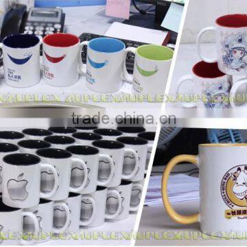 11oz Low Price Color Changed Rim Handle Coated Mug photo-2