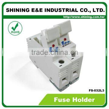 FS-032L3 Rail Mounted Cartridge Type AC DC 600V 32A Fuse Holder photo-2