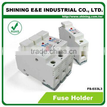 FS-033L3 UL Approved 600V 32A 3 Pole 10x38 Porcelain Fuse Carrier