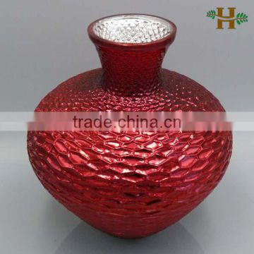 Heart Shaped Red Flower Vase Wedding Decoration