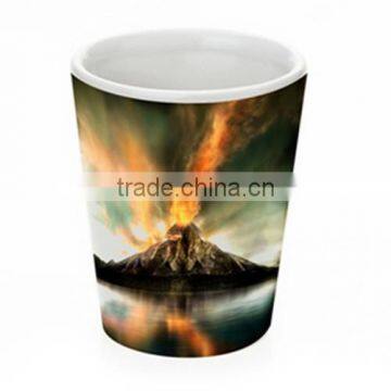 1.5oz White Coated Ceramic Mug Without Handle