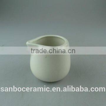 stock plain white ceramic pots, porcelain milk pot, sugar pot