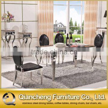 Dining Room Furniture Marble Stainless Steel Dining Table for 6 People photo-5