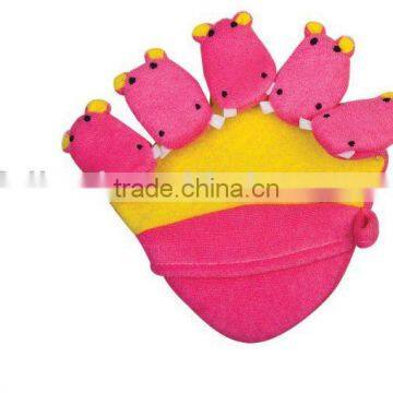 baby's animal bath glove with five finger for child