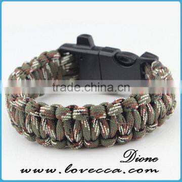 2016 Best Sell Firestarter Plastic Whistle Survival Paracord Bracelet photo-5