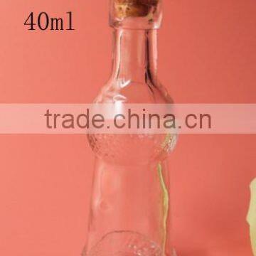 40ml cheap flint mini glass cork bottle