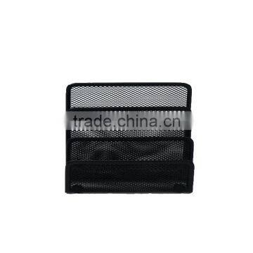 3 Divided Metal Mesh Desktop Paper And Letter Holder photo-3