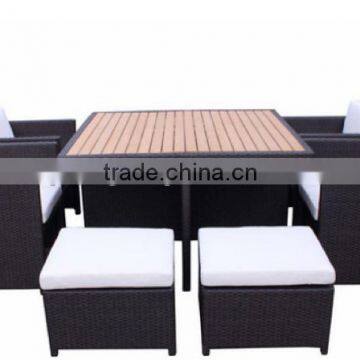 8 person dining table and chair with cover