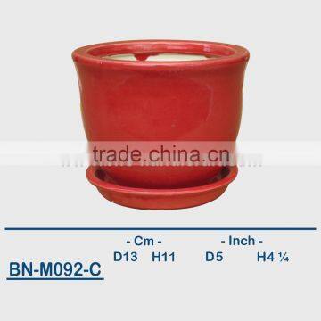 Vietnamese Ceramic Glazed Mini Flower Pot BN-M092 photo-3