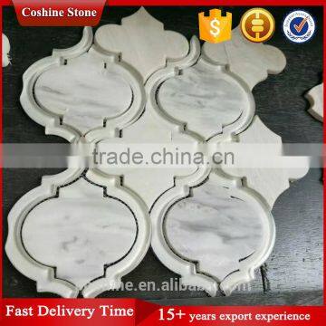 Waterjet Marble Lantern Shaped Mosaic Tile photo-3
