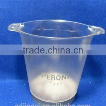 New Style Transparent Plastic PS LED Lighted Ice Bucket With Handle photo-2