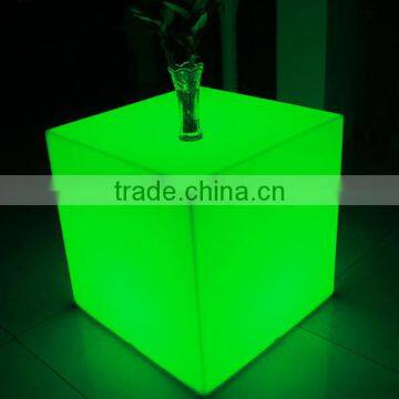 Popular Plastic Colorful Light up Cube Chair, Illuminated Led Cube Chair photo-6
