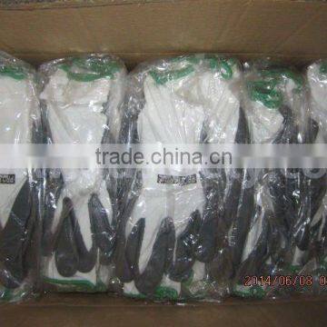 13Gauge White Nylon Grey Nitrile Coated Glove Safety Working Gloves photo-3