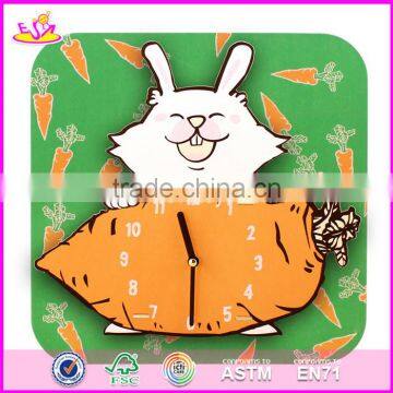2017 New Design Educational Kids Wooden Clock Toy W14K011