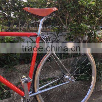 High Quality Cow Leather Bicycle Bike Saddle photo-5