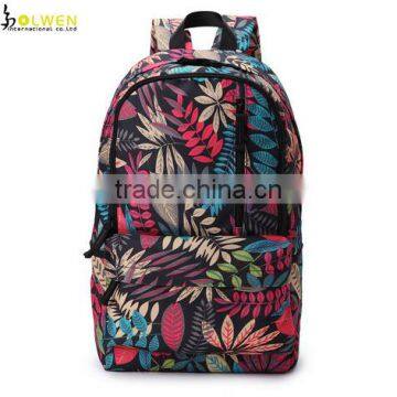 fashion outdoor waterproof nylon printed backpack 2016