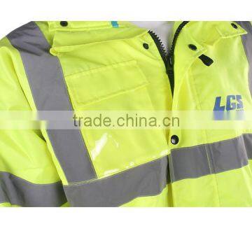 High Visibility Blue Safety Security Reflective Strip Jacket photo-3