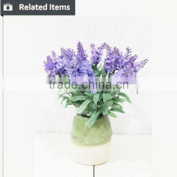 Romantic and Cheap Artificial Flower Fabric With Lavender Flower Wedding Table Decoration photo-5
