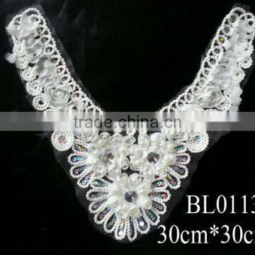 2016 Hot sale handmade collar bead trim for lady